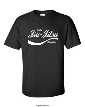 Koszulka Firmowa Odzież, Bluzki, Koszulki, Moda Krótkie Ciesz Się Z Jiu-Jitsu Brazylijskiego Print Koszulka Lato Krótkie