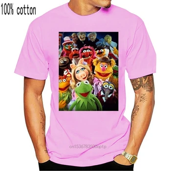 Koszulka Homme The Muppet Show Kermit Piggy Gonzo Serie Tv Vintage Casual Plus Size koszulki hip hop styl bluzki Tee S 2Xl 031215