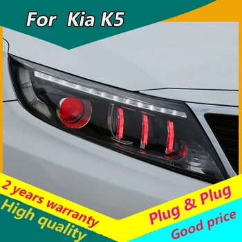 KOWELL stylizacji samochodów Kia K5 Rio reflektory-Południowa projekt K5 reflektory led LED DRL Bi ksenonowe soczewki wysokiej mijania parking