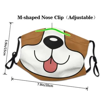 Kreskówka Pies Beagle Wielokrotnego Użytku Usta Maska Do Twarzy Mężczyzny Anty Mgła Maska Przeciwpyłowa Osłona Maski Муфель