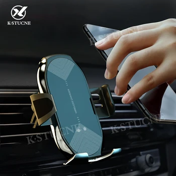 KSTUCNE 10W Qi Magnetic Wireless Ładowarka samochodowa Uchwyt samochodowy do iPhone 12 Pro XR X Max szybkie ładowanie bezprzewodowe inteligentne podczerwień