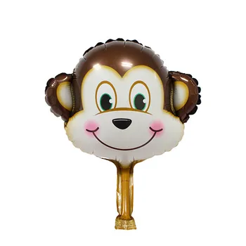 KUAWANLE 10 szt./lot mini głowy zwierząt фольгированные balony nadmuchiwane balon urodziny świąteczne akcesoria ozdoby zabawki Baby Shower