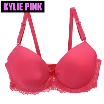 KYLIE PINK Factory Sales Bra for Girls Women Plus Size Sexy Bras Underwear Sexy Lace Lingerie Underwire Push Up Bra 85D-110E