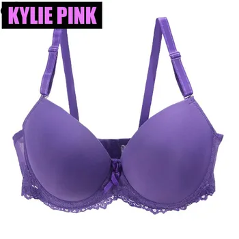 KYLIE PINK Factory Sales Bra for Girls Women Plus Size Sexy Bras Underwear Sexy Lace Lingerie Underwire Push Up Bra 85D-110E