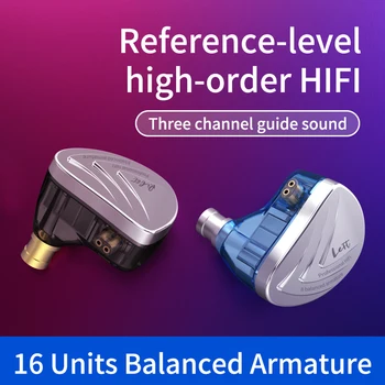 KZ AS16 Headset 16BA Balanced Armatura Units HIFI Bass In Ear Monitor słuchawki-słuchawki Słuchawki do telefonu