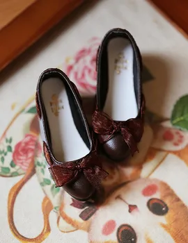 Lalka BJD obuwie nadaje się do 1/3 1/4 rozmiar uniwersalny moda niski obcas fantazja wstążka łuk lady buty jeden but lalka akcesoria