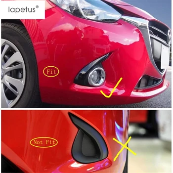 Lapetus akcesoria do Mazda 2 Demio - 2019 ABS przednie lampy przeciwmgielne lampy pierścień i powieki brwi pasek listwa ochronna pokrywa zestaw wykończenia
