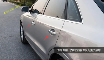 Lapetus chromowane boczne Drzwi klamka Uchwyt pokrywa wykończenie 8 szt. / kpl. zewnętrzny zestaw naprawczy do Audi Q3 2013 - 2018 ABS