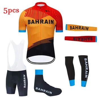 Lato 2020 jazda na Rowerze kompletny zestaw Bahrajn rower Jersey oddychający męski Ropa Ciclismo jazda na Rowerze koszulki rowerowe, spodenki i wyroby do rękawów