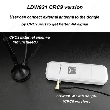 LDW931 4G wifi dongle antena zewnętrzna telefon bezprzewodowy LTE USB modem dongle nano karta SIM gniazdo kieszeni hotspot 4G router