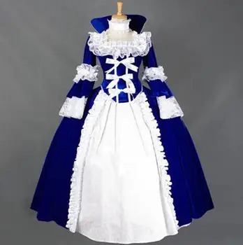 (LE003) Halloween cosplay z długimi rękawami cosplay kostiumy gotyk Wiktoriański czarownica sukienka suknia Królowej Lolita sukienka
