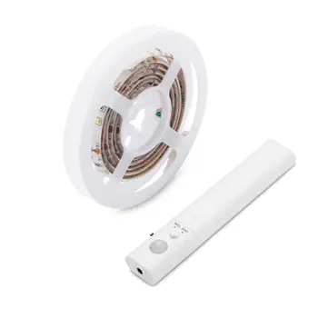 LED Dual Mode Flexible Night Light Strip Motion Sensor Lamp for Bedroom Cabinet Closet GHS99