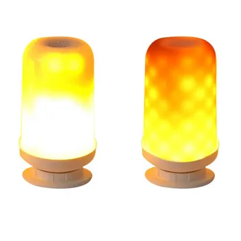 LED Flame Lights Creative mode 4+Czujnik grawitacji E27 B22 E14 LED Flame Effect Fire Light Bulb 12W musujące emulacja dekoracyjne lampy