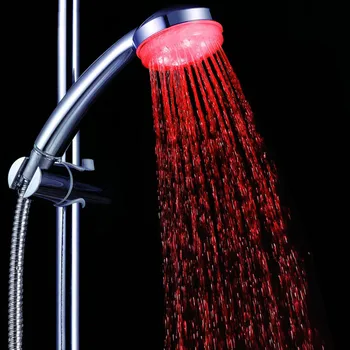 Led prysznic kolorowa głowica główna łazienka zmiana 7 kolorów LED bateria natryskowa woda Glow Light New Night Light chuveiro CD