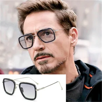 Lentes Tony Stark lentes de sol hombre okulary Przeciwsłoneczne vintage okulary gafas de sol hombre oculos de masculino