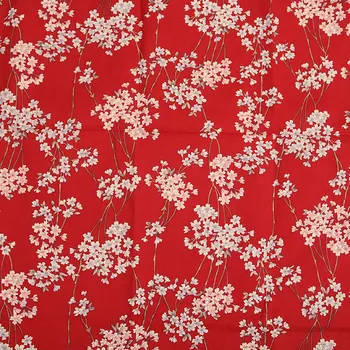 LEO&LIN A Quilt DIY drukowane bawełnianej kimono кукольная odzież japońska wiśnia kwitnie tkanina bawełniana Patchwork Tissus 50cm