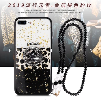 Leopard print złota folia połysk wiertarka uchwyt Pokrywa dla Samsung S 20 Uwaga 20 10 9 dla iPhone 11 12 Pro X XR XS MAX 7 8 Plus Case
