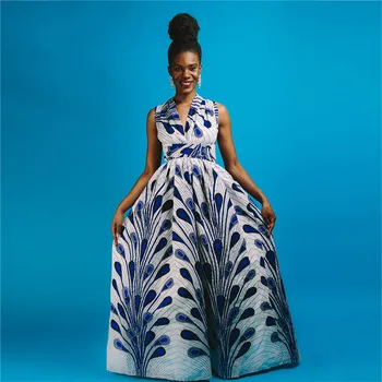 Letnie afrykańskie sukienki dla kobiet 2020 moda Wiadomości szlafrok długa sukienka kwiatowy print partia Afrykański odzież