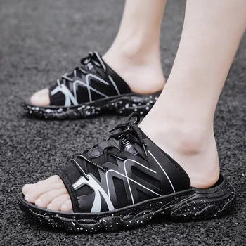Letnie nowe męskie sandały obuwie handlowa Męskie buty z grubym dnem antypoślizgowe obuwie plażowe męskie sandały z miękkim dnem hurtowych