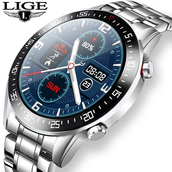 LIGE 2020 wysokiej jakości pełne koło ekran dotykowy męskie inteligentnego zegarka Wodoodporna IP68 fitness Sport zegarki luksusowe inteligentny zegarek dla mężczyzn