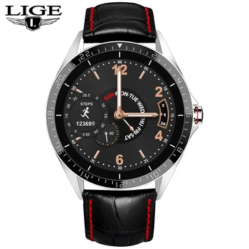 LIGE New men Smart watch Smart watch Ladies wodoodporny Fitness watch Heart rate Blood pressure Monitor luxury Reloj Inteligente