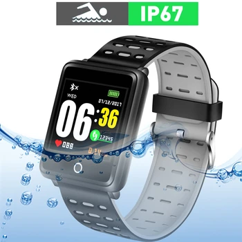 LIGE Sport Watch Depth IP68 Wodoodporny inteligentne bransoletka ciśnienie krwi monitor rytmu serca kalorii krokomierz informacje przypomnienie
