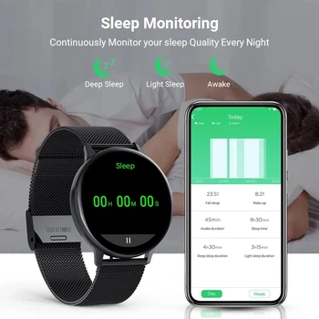 LIGE2020 New Smart watch Ladies men Full touch fitness tracker Blood pressure smart sleep clock ladies smartwatch dla Xiaomi
