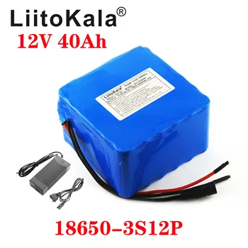 LiitoKala 12V 40Ah 3S12P 11.1 V 12.6 V litowy akumulator do falownika ksenonowej lampy słonecznego światła uliczne biura informacji auta itd.