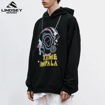 LINDSEY SEADER 20FW Duplicate Hoodies Head Printed Sweatshirts Streetwear 2020 Mens Harajuku Casual Pullover Hooded Tops Male