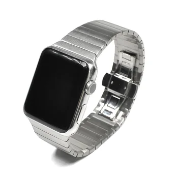 Link bransoletka dla apple watch 5 4 band 44 mm/40 mm mc 3 band 42 mm/38 mm pulseira ze stali nierdzewnej bransoletka metalowa watchband