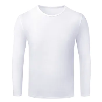 Liseaven Men Long Sleeve Solid Color T-Shirt O-Neck Bawełniane Koszulki Marki Tee Tops