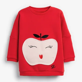 Little Maven New Autumn Spring Children Red Apple Fleece Long Cotton Full - sleeved 2-7yrs O-neck dziewczyny bluzy bluzki