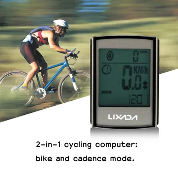 Lixada bezprzewodowy jazda na Rowerze rowerowy komputer rowerowy komputer wielofunkcyjny wyświetlacz led wodoodporny licznik prędkościomierz cadence wyświetlacz LCD