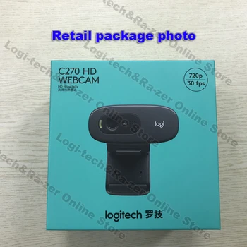 Logitech C270 HD Vid 720P kamera z mikrofonem obsługa USB 2.0 oficjalny test dla PC Lapto Video Calling