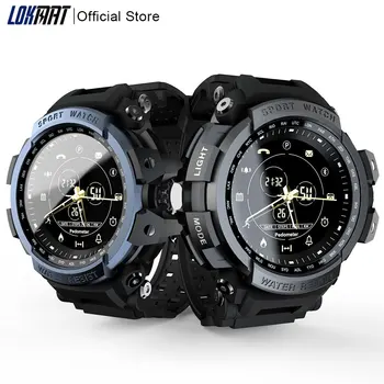 LOKMAT Sport Smart Watch Professional 5ATM wodoodporny Bluetooth przypomnienie o połączeniach cyfrowych męskie zegarek SmartWatch dla ios i Android