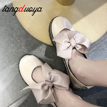 Lolita buty łuk czerwony czarny różowy buty dziewczyna japońska szkolna buty student jednolite stroje buty mieszkania buty kobiety zapatos de mujer