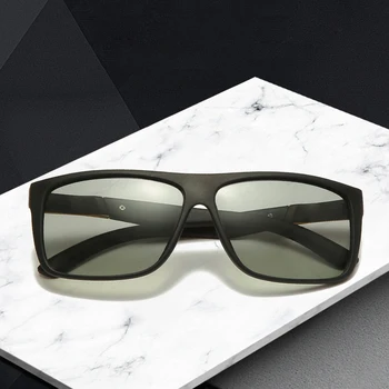 LongKeeper Brand TR90 okulary polaryzacyjne mężczyźni elastyczne kwadratowa oprawa okulary przeciwsłoneczne, męskie okulary do jazdy Oculos masculino UV400
