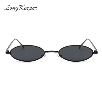 LongKeeper Vintage Oval Small okulary damskie sexy markowe markowe okulary retro metalowa oprawa odcienie punkty gafas de sol