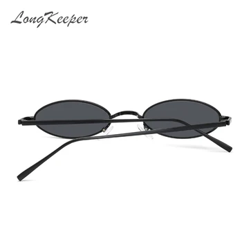LongKeeper Vintage Oval Small okulary damskie sexy markowe markowe okulary retro metalowa oprawa odcienie punkty gafas de sol