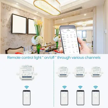 LoraTap Smart Home Wifi Switch Light Automation 1 Gang 10A Timer DIY działa z Google Home Amazon Alexa Remote Controller