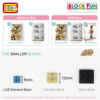 LOZ Diamond Blocks kreskówka Leopard figurki zwierząt modelu budynku złożenia zabawki dla dzieci, edukacyjne zabawy cegły 9785