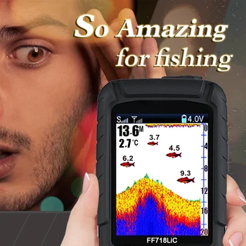 Lucky gps fish finder FF718LiC-W sonar fishing fishfinder ice Fishing głębokość 45 m/147 stóp bezprzewodowa echosonda do łowienia ryb