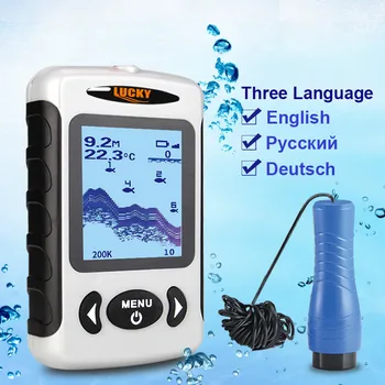 Lucky Sonar transducer 328feet 100m water depth fish sonar cable transducer sonar fish sonar