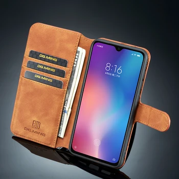 Luksusowa skórzana klapka dla Xiaomi Mi 8 9 SE POCO F1 10T Note10 Pro Lite Wallet Case Business Book Cover stand gniazdo kart Case