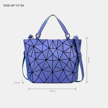 Luksusowe damskie torby na ramię damskie geometryczne świecące designerskie torby torba Tote holograficzny torby damskie torby kurierskie dla kobiet 2020