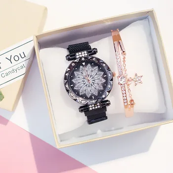 Luksusowe damskie zegarki magnetyczne gwiaździste niebo kobiet zegarek Kwarcowy zegarek Mody kobiet zegarek reloj mujer relogio feminino