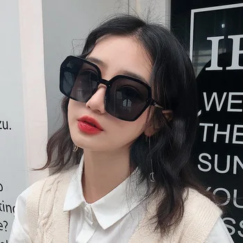 Luksusowe markowe kwadratowe okulary damskie rocznika przewymiarowany okulary Ladies Piece Nail Frame Eyewear Lunette De Soleil Femme