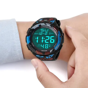 Luksusowe zegarki sportowe męskie analogowe cyfrowe wojskowe silikonowe wojskowe sportowe led Horloges zegarek męskie Relogio Masculino na prezenty