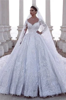 Luksusowy suknia ślubna długie suknie księżniczki 2020 bez ramiączek suknie ślubne Sweatheart Dress High-end suknia ślubna suknia