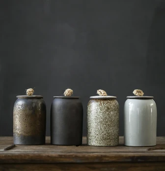 LUWU japoński ceramiczny tea Caddy porcelanowe łyżeczki puszki do przechowywania herbaty lub żywności